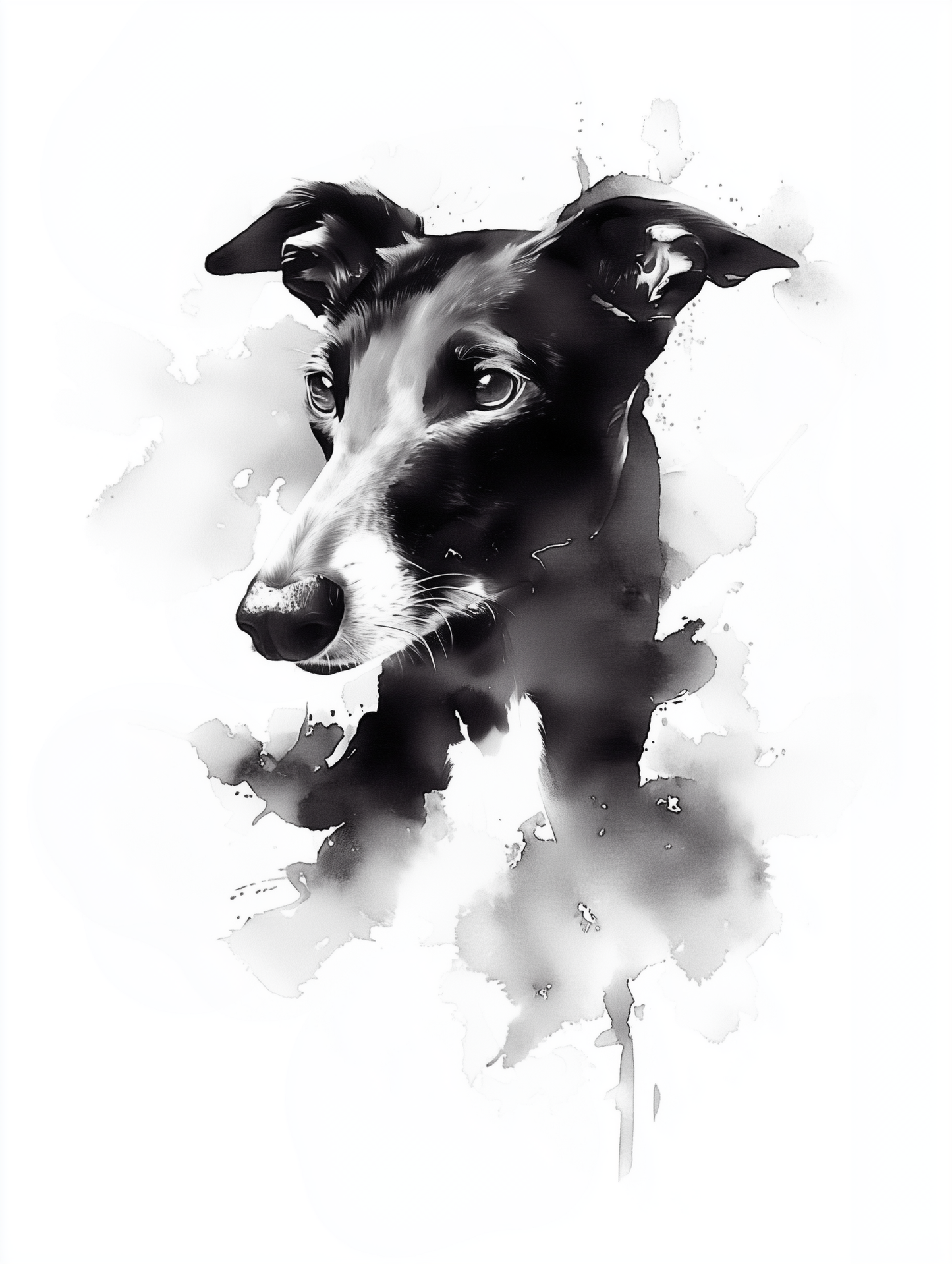 Abstract Ink Pet Portrait