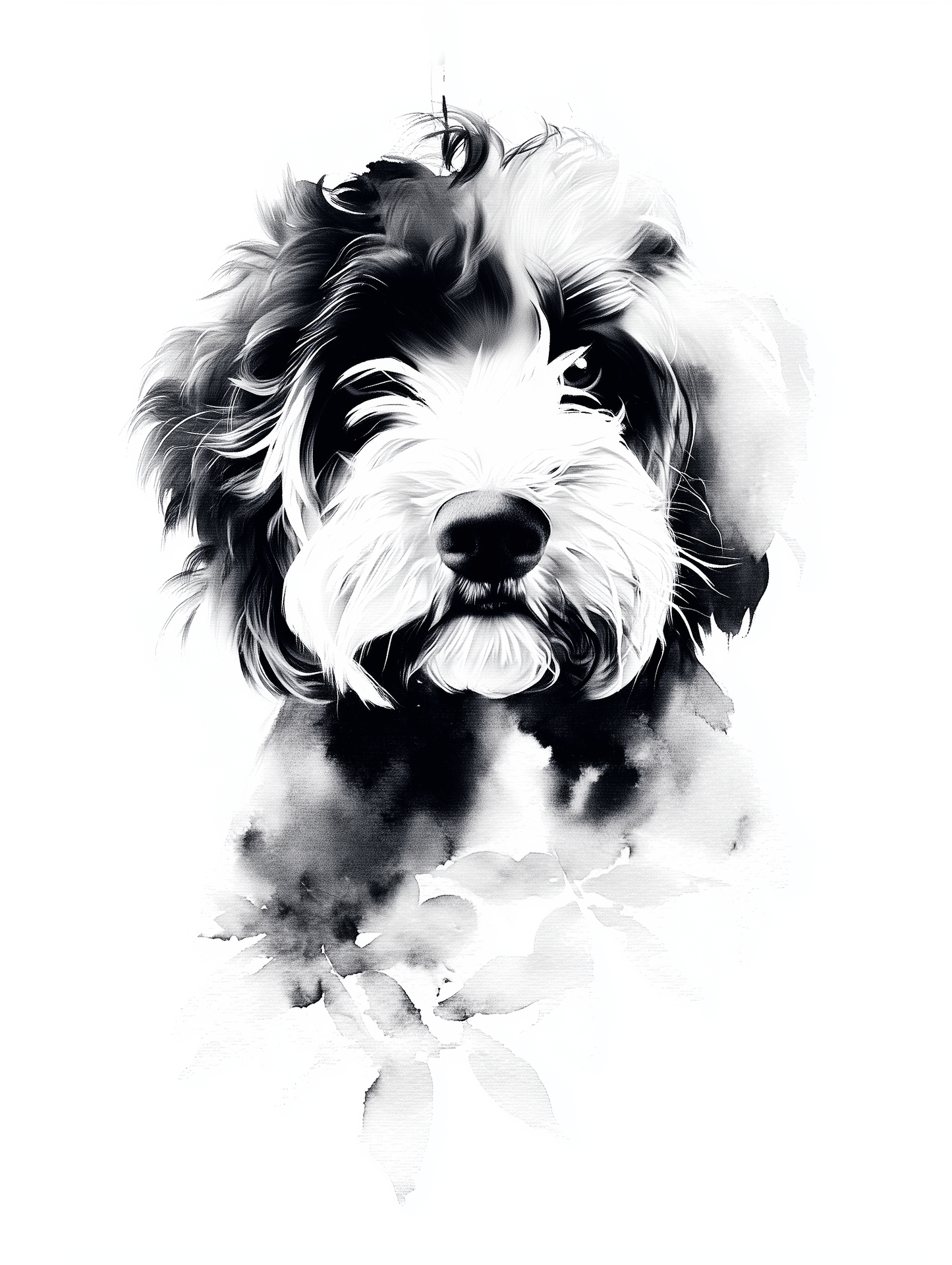 Abstract Ink Pet Portrait