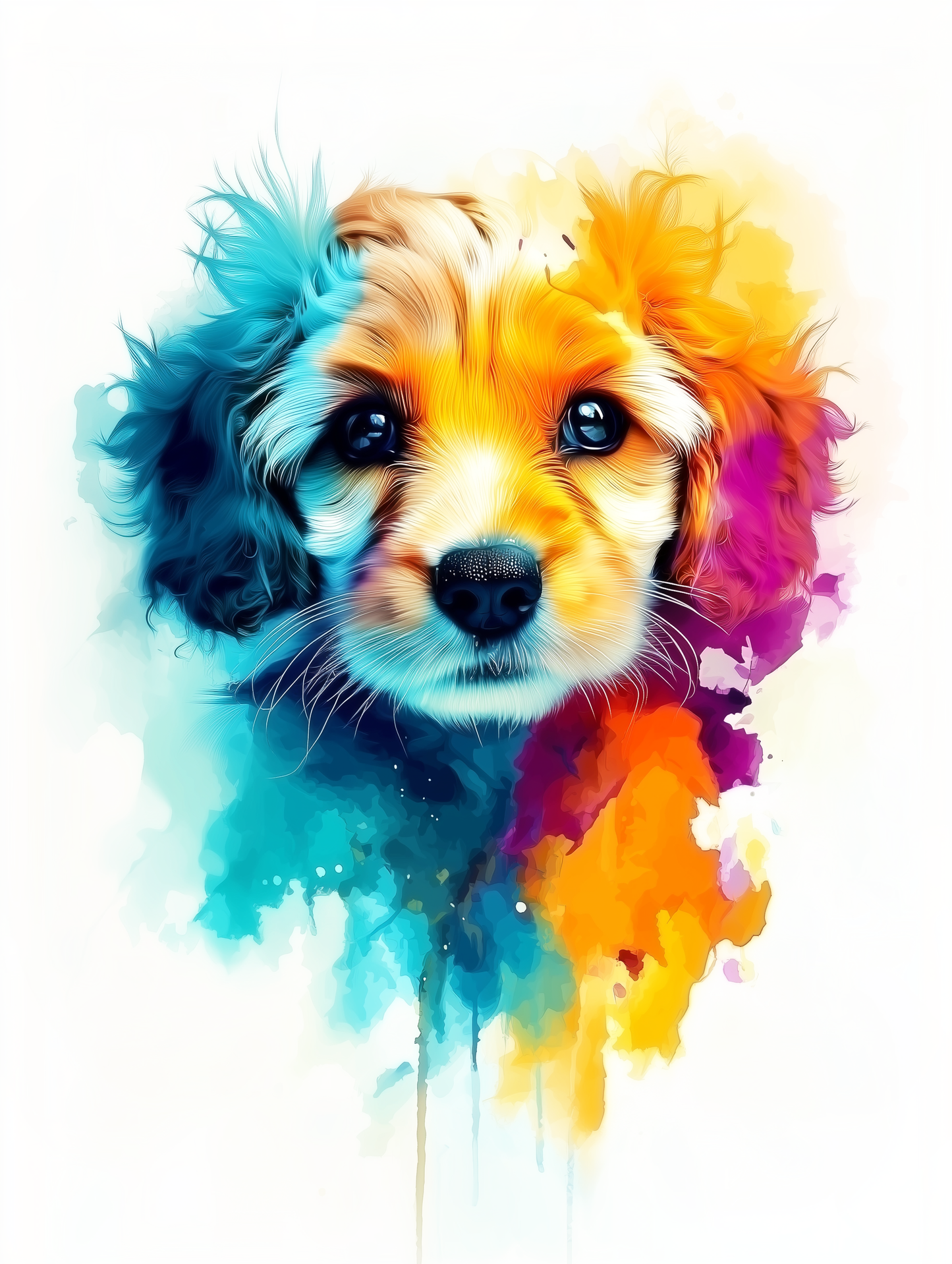Miami Watercolour Pet Portrait